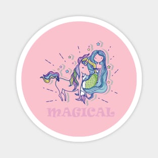 Uni Mermaid Magical Unicorn Magnet